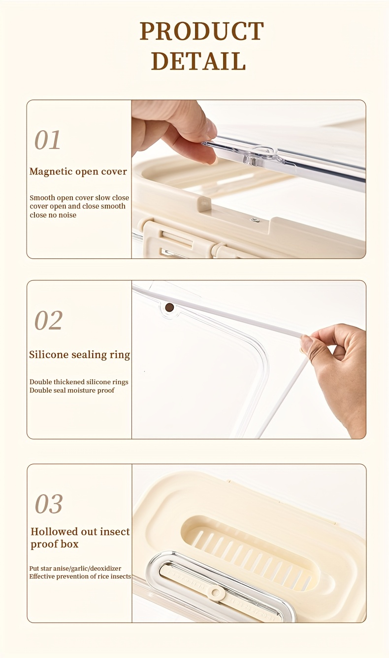 Reusable square food storage container with magnetic seal