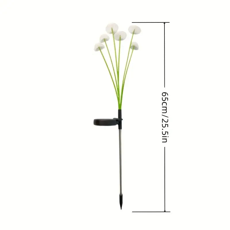 Solar-powered LED jellyfish mushroom light, garden landscape light
