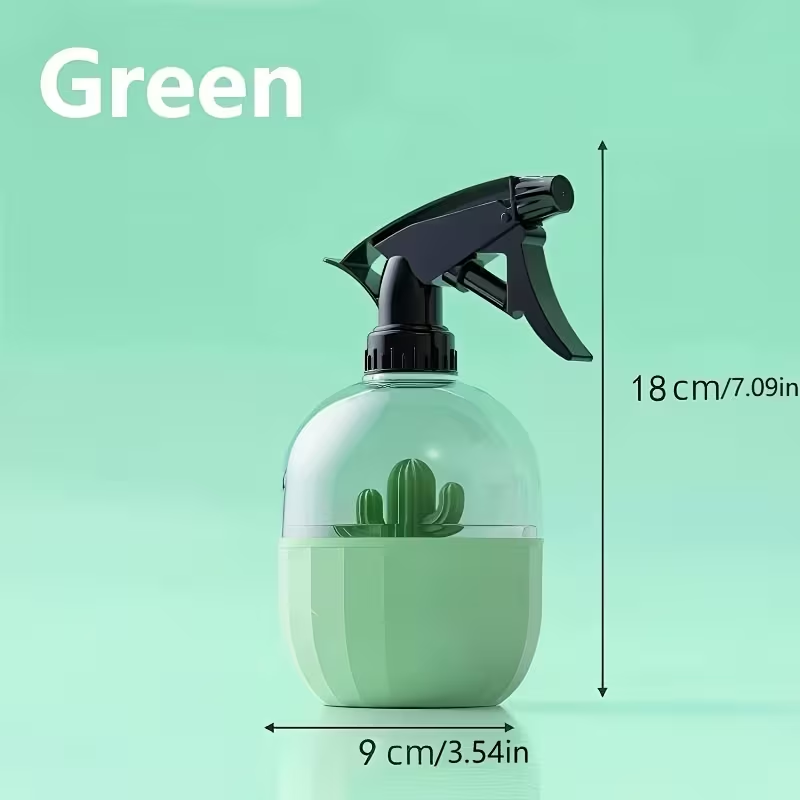 A handheld garden spray bottle for watering plants.