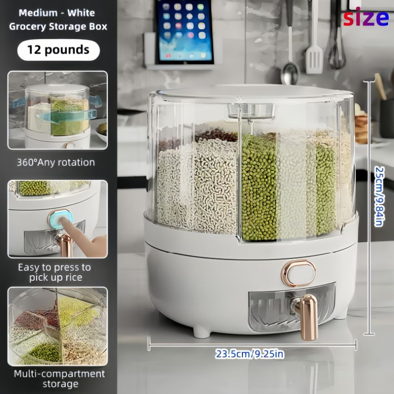 Reusable plastic grain storage containers—versatile kitchen essentials.