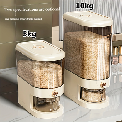 Large-Capacity Airtight Rice Bin—Kitchen Food Storage Container with Flip-Top Lid