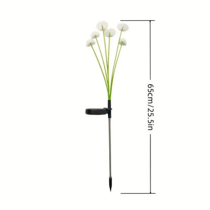 Solar-powered  LED jellyfish mushroom light, garden landscape light