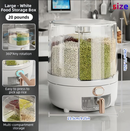 Reusable plastic grain storage containers—versatile kitchen essentials.