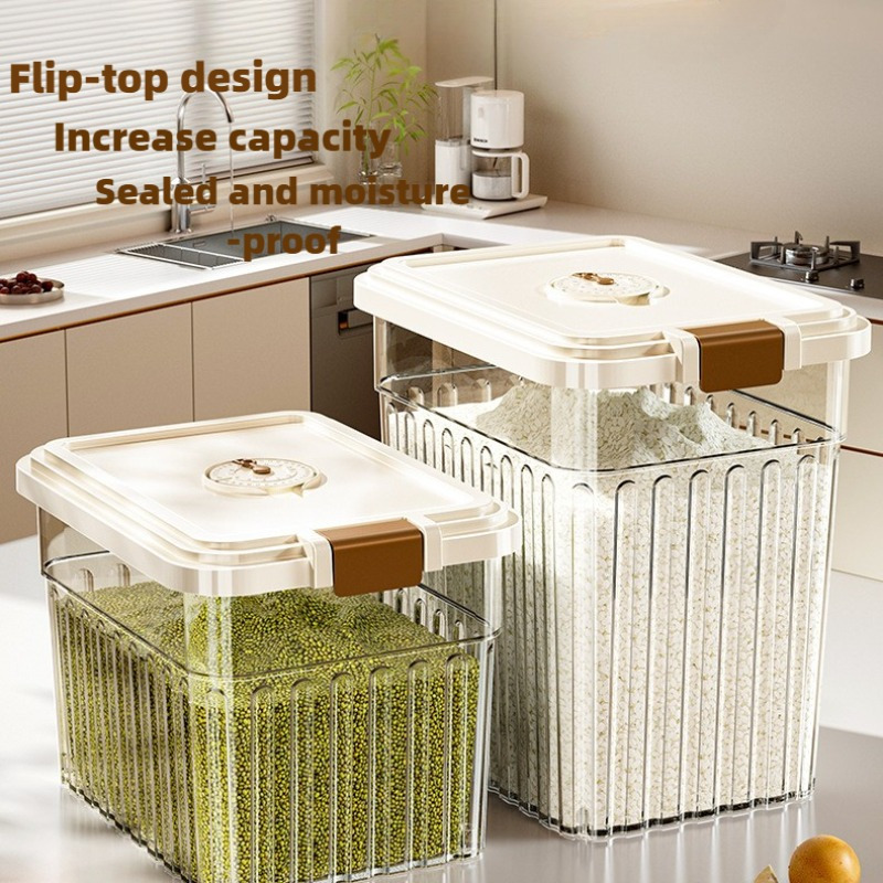Sealed rice container – available in various capacities (11/22/33 lbs), moisture-proof food storage container.