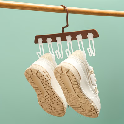 Windproof, detachable multi-hook clothes rack, suitable for socks and underwear.