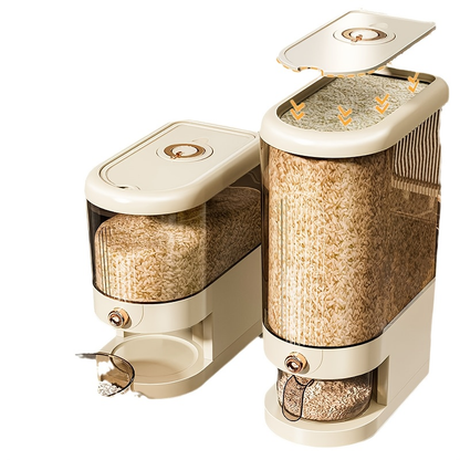 Large-Capacity Airtight Rice Bin—Kitchen Food Storage Container with Flip-Top Lid