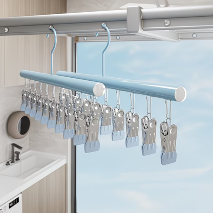 1 Metal Sock & Underwear Hanger | Multi-clip strong grip, highly weather resistant