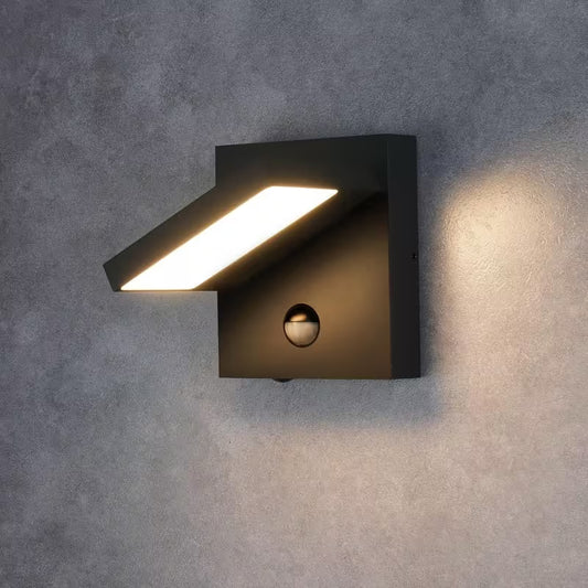 Modern outdoor motion sensor wall light, equipped with motion sensor