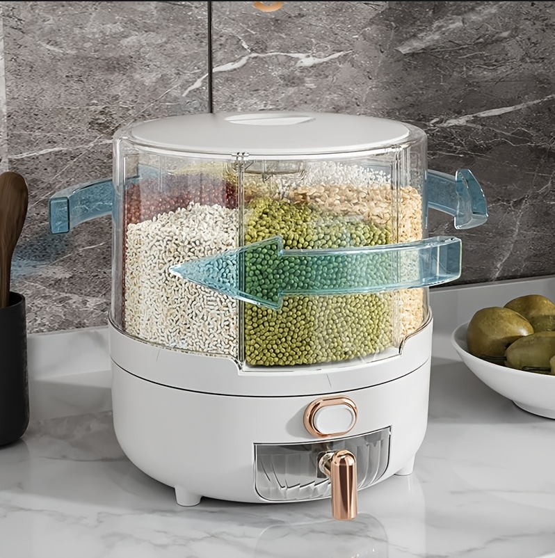 Reusable plastic grain storage containers—versatile kitchen essentials.