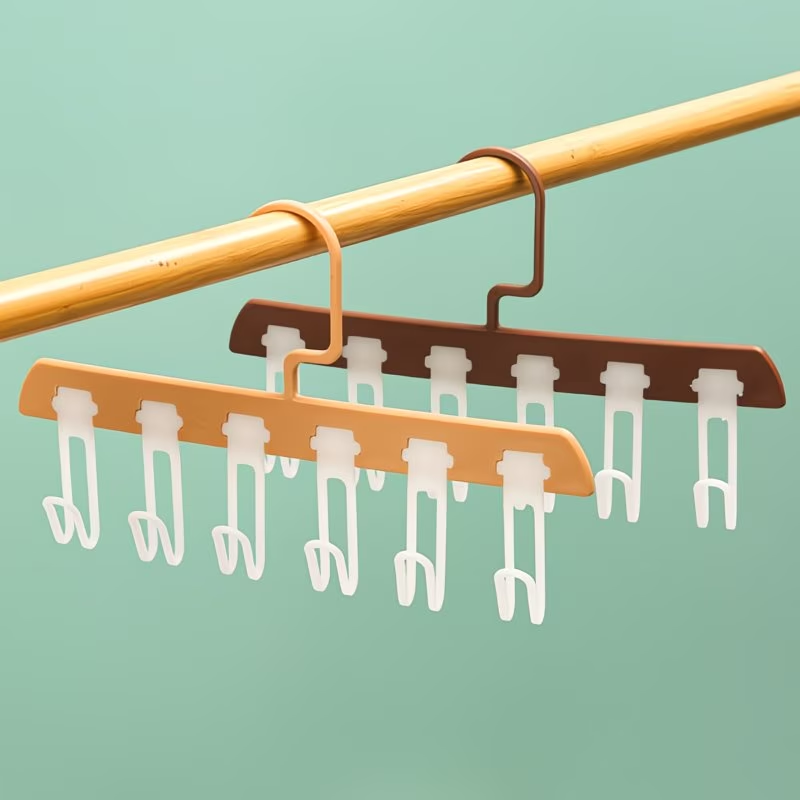 Windproof, detachable multi-hook clothes rack, suitable for socks and underwear.