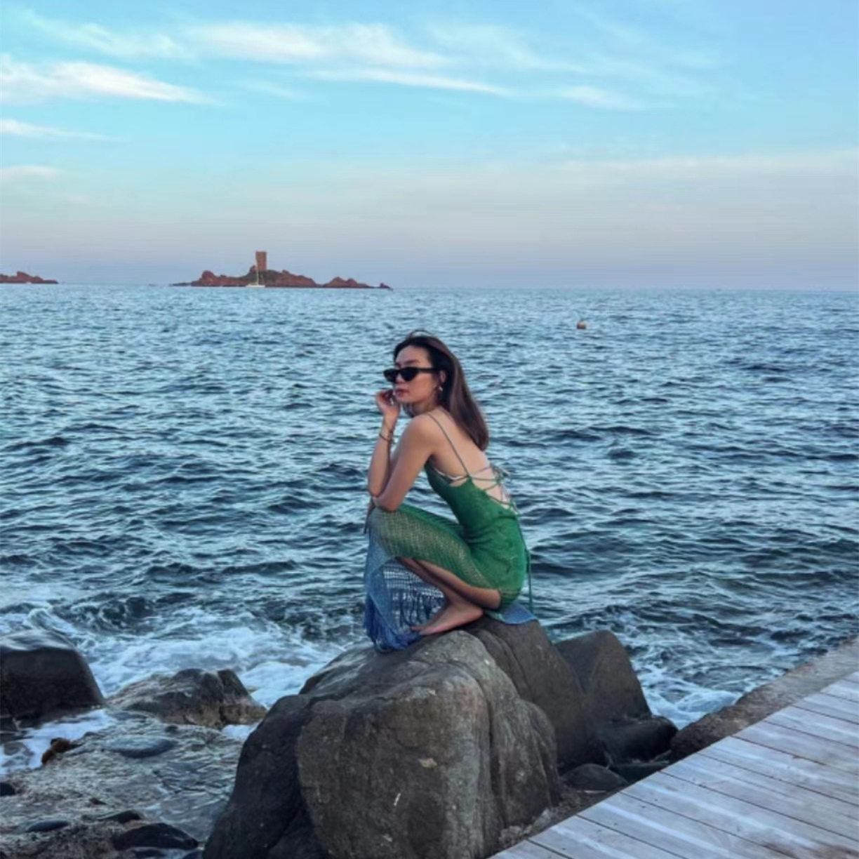 Women clothing sexy sleeveless backless holiday outfits hollow out beachwear lace up knitted summer maxi dress