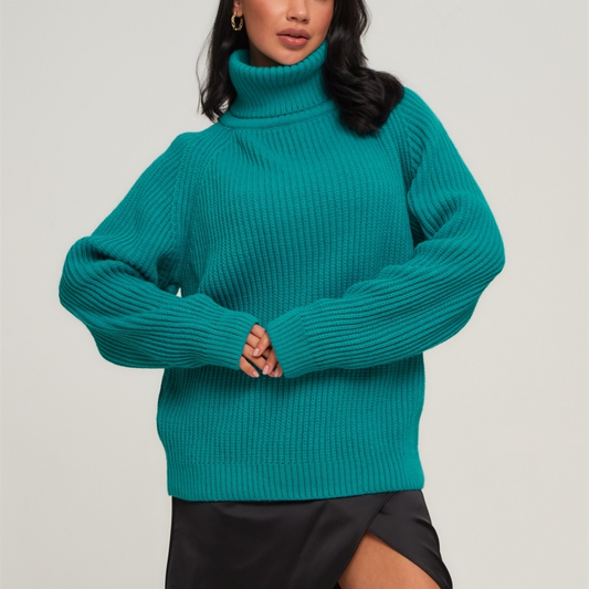 hot sales high neck long sleeve knitwear women pullover solid color pullover oversize casual mohair sweaters