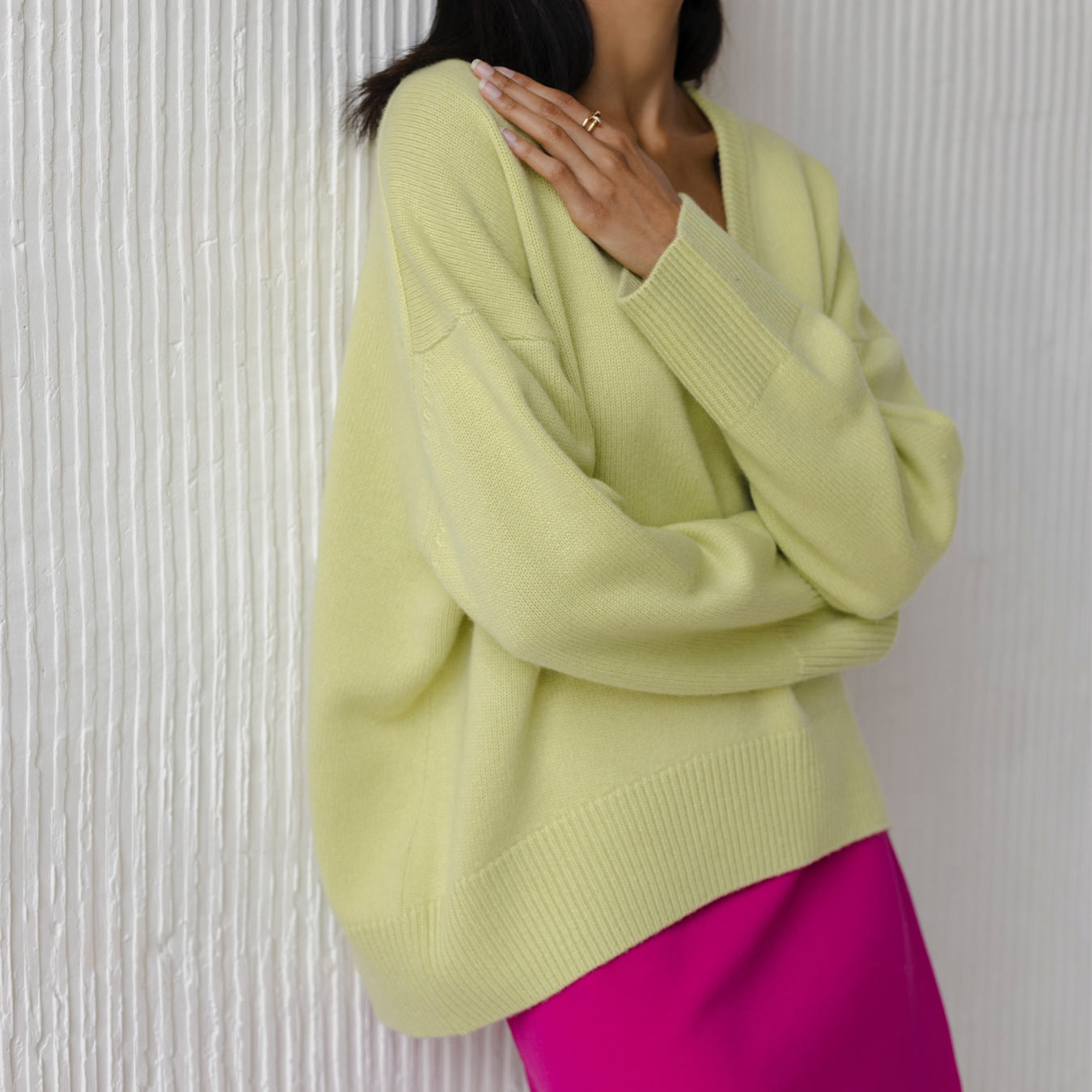 plush Knitwear warm winter long sleeve thicken pullover v neck oversize women short sweaters