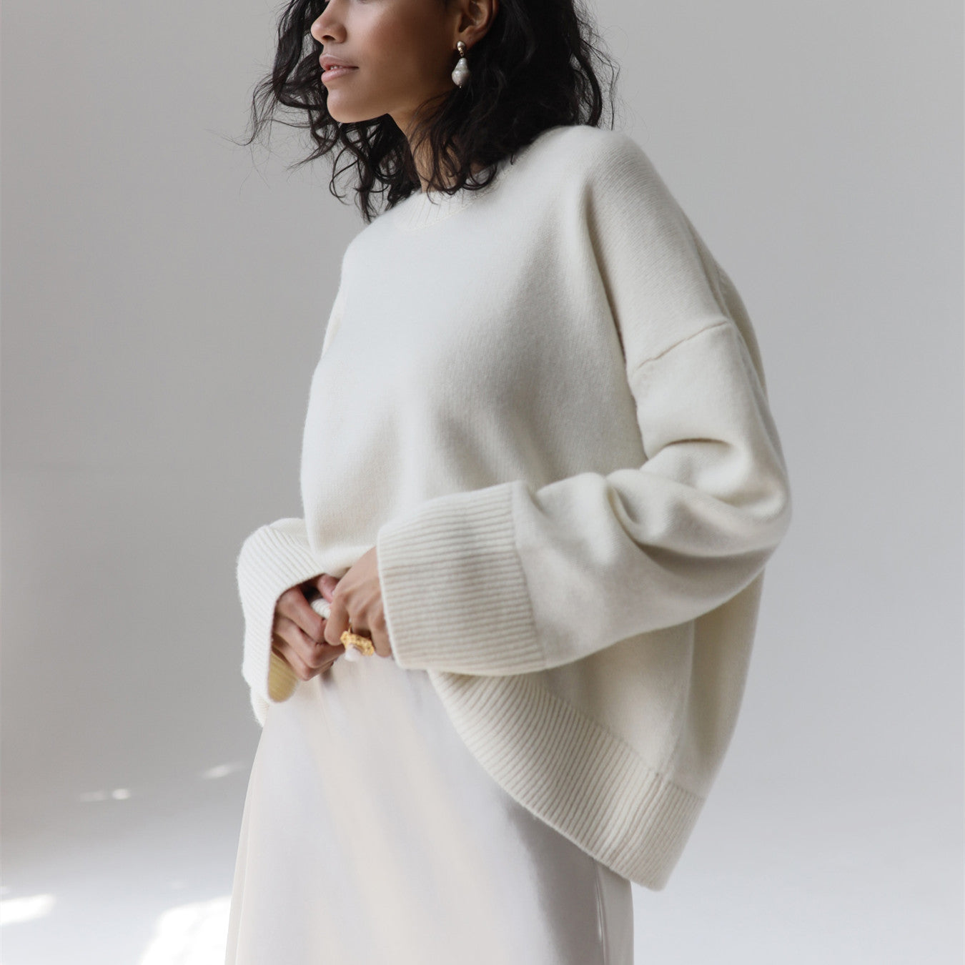 new design women loose long sleeve solid color knitwear macaron COLOR pullover o-neck casual sweaters