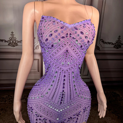 ZD Luxury Romantic Prom Gowns Women Black Purple Floor-Length Sleeveless Backless Bodycon Dress Natural Breathable Anti-Wrinkle