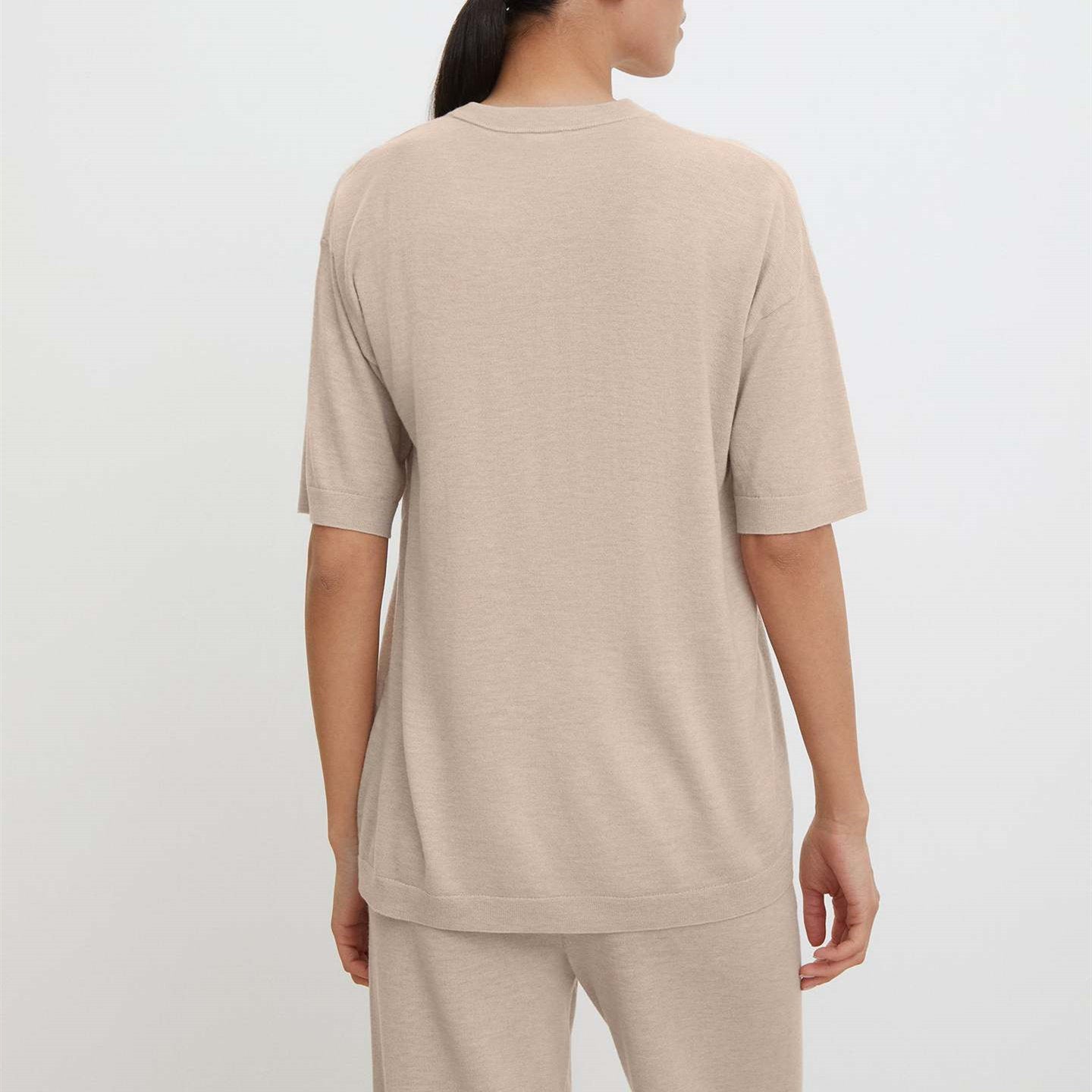 spring summer casual basic knitwear o-neck short sleeve loose knitted women elegant sweaters