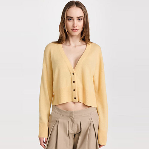 Heavy weight Spring autumn women’s cardigan solid color casual cashmere Knitwear mujer single-breasted sweater