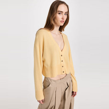 Heavy weight Spring autumn women’s cardigan solid color casual cashmere Knitwear mujer single-breasted sweater