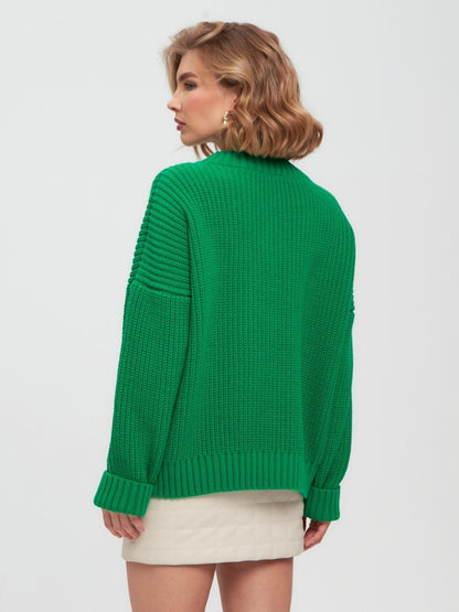 High quality Jumper Knitted Pure color thicken Alpaca Wool v Neck Merino Wool Cashmere Sweater Women