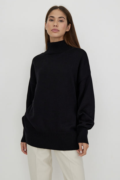 fall winter half turtleneck pure color jumpers mujer casual pullover oversize elegant women knitted sweaters