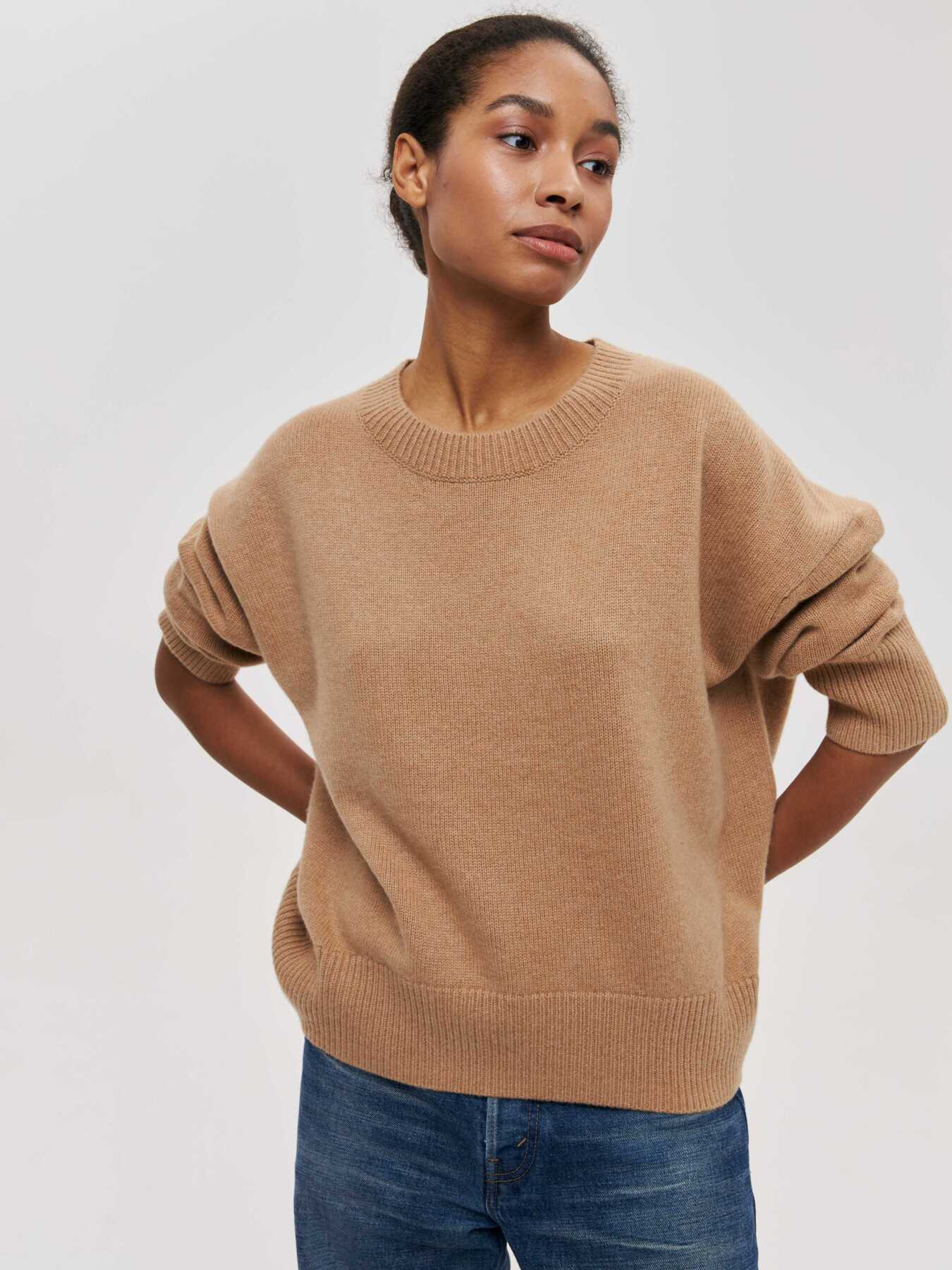 Hign Quality High-End Fashion Style Knitwear pure color Low Moq O-Neck temperamental Pullover Sweater Women
