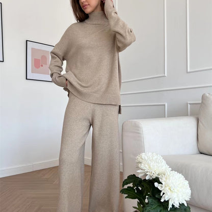 pure color sweaters designer two piece set women two piece set women clothing knitwear loungewear set