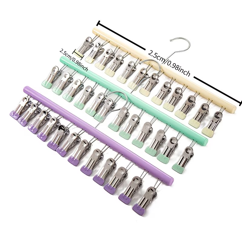 1 Metal Sock & Underwear Hanger | Multi-clip strong grip, highly weather resistant