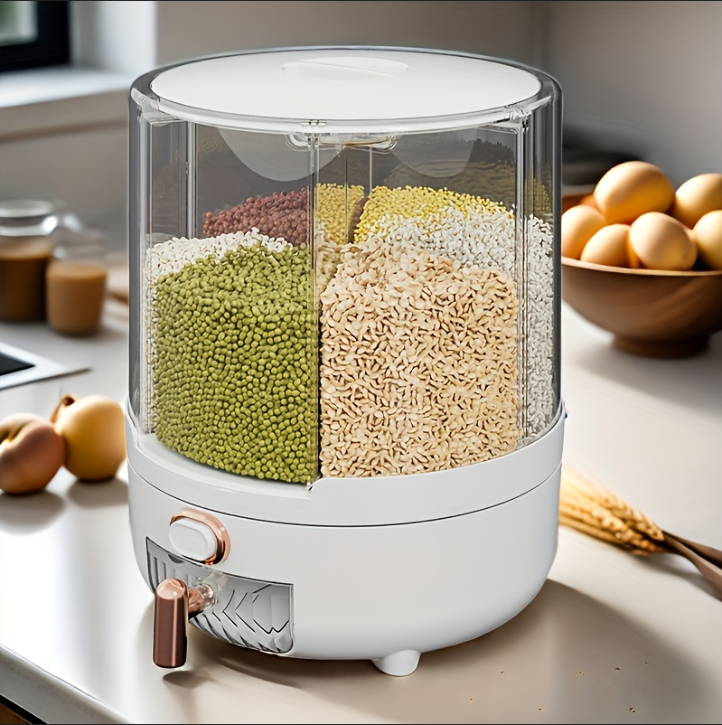 Reusable plastic grain storage containers—versatile kitchen essentials.