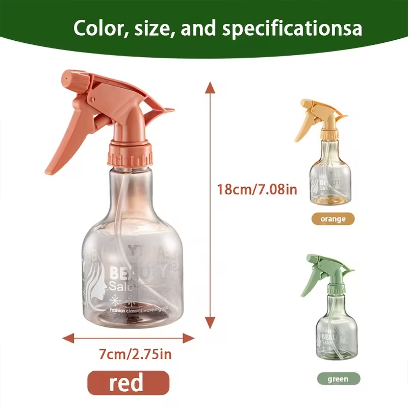 A handheld spray bottle with an ergonomic grip and precision nozzle.